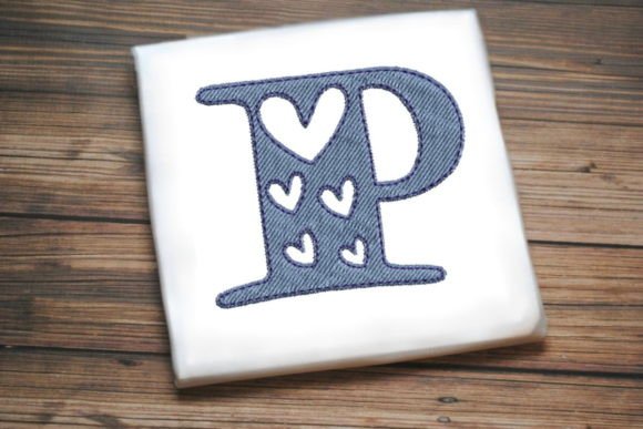 Alphabet Letter P Multi Heart