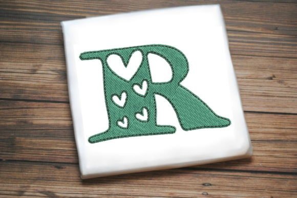 Alphabet Letter R Multi Heart