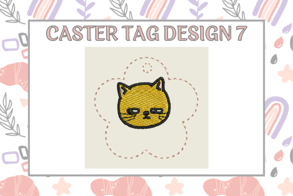 Caster Tag: A Friendly Cat Face for Small Business Branding