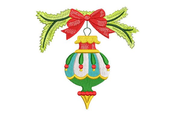 Christmas Ball with Colored Bow