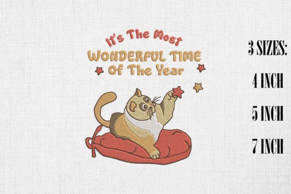 Christmas Cat Wonderful Time of the Year