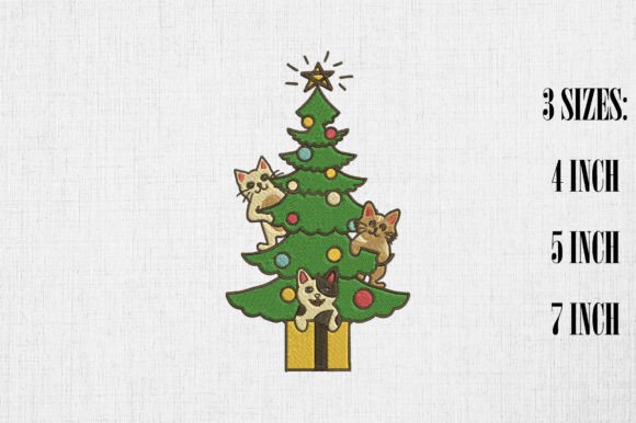 Cute Cats on Christmas Tree