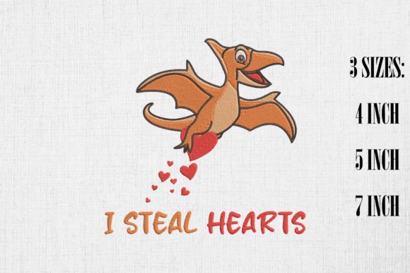 Dinosaur Lover I Steal Hearts Valentine