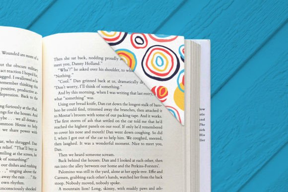 Fabric Corner Bookmark ITH Applique