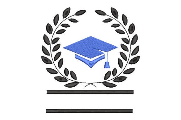 Graduation Shield Embroidery Design