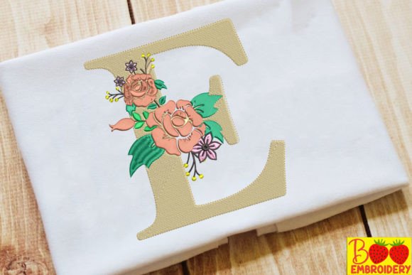 Letter E and Flower Embroidery Design Review