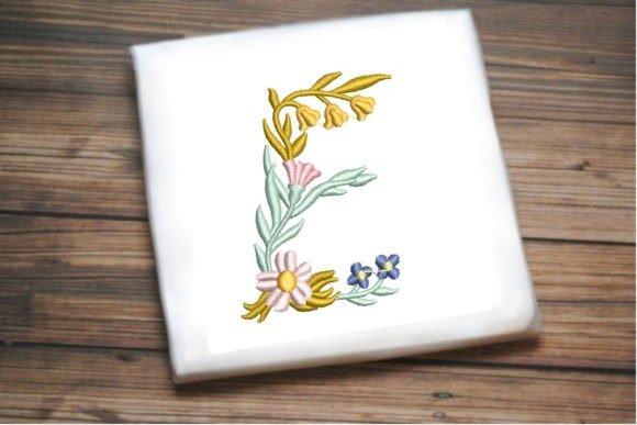 Letter E in Beautiful Flower