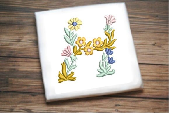 Letter H in Beautiful Flower