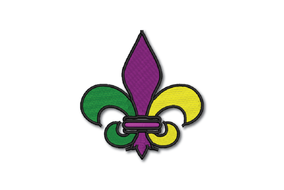 Mardi Gras Colored Fleur De Lis