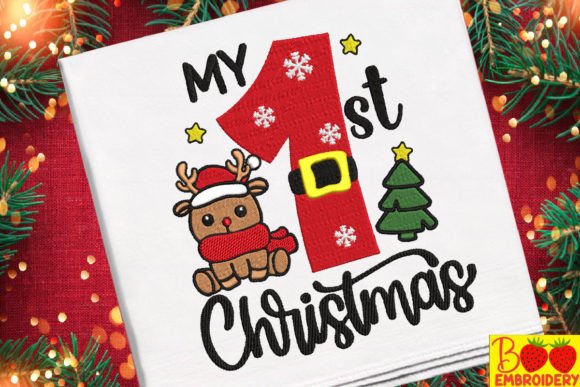 My 1st Christmas and Cute Reindeer
